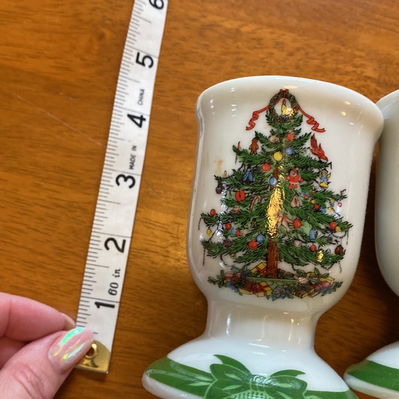 Two Yuletide Christmas Candle Holders Vintage EUC - Picture 2 of 6